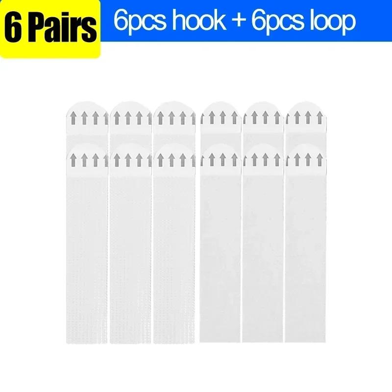 Removable Adhesive Hook Loop Tape Picture Hanging Strips No Wall Damage Fixing Wall Hanger DIY Punch-free Curtain Art Stickers