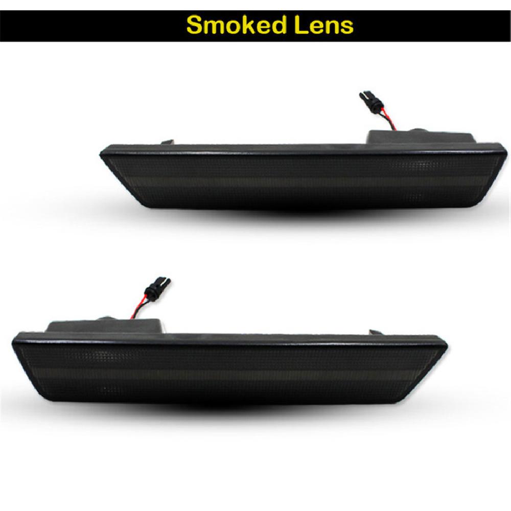 12V Red LED Smoked Rear Side Marker Lamp For 08-14 Challenger 2011-2014 Charger