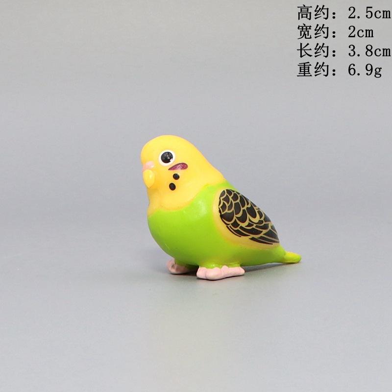 Simulation Papagei Miniatur Landschaft Ornament Sittich Modell Rasen Figur Künstliche Vogel Hause Dekorative Figuren Vogel Dekor