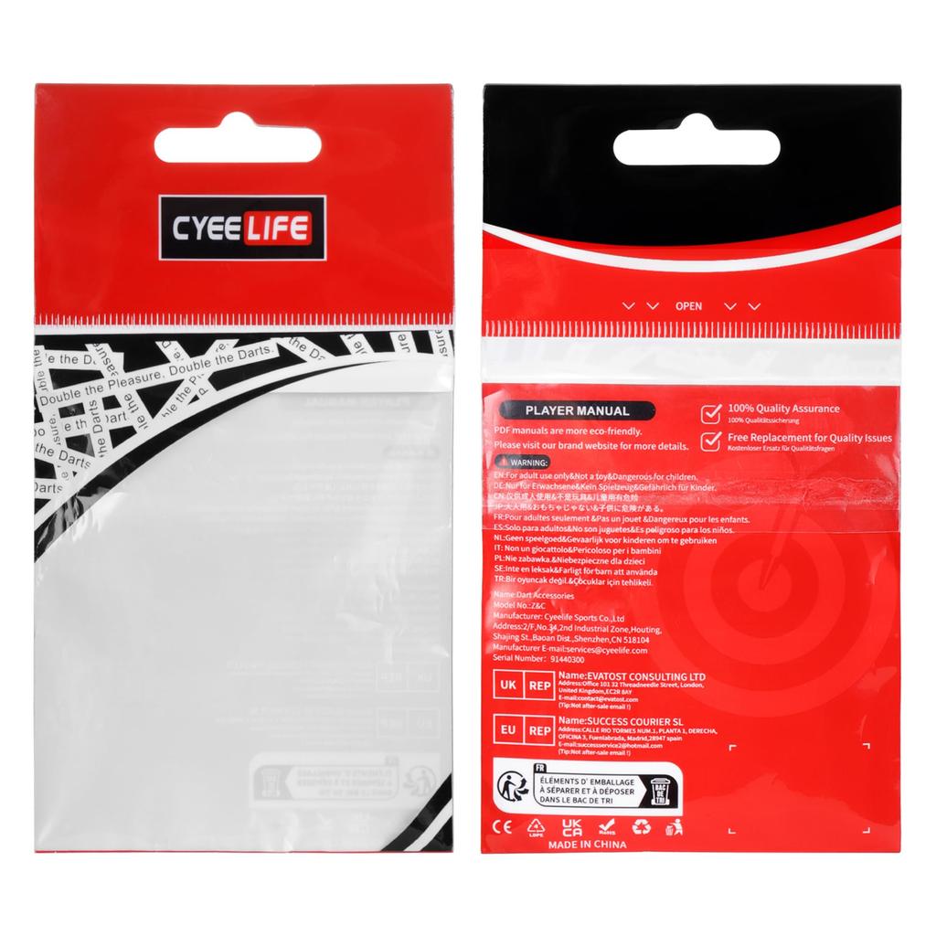 CyeeLife darts points plastic 100pcs 2BA screw soft dart points soft tips 8 color mix
