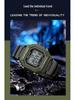 Sanda Korean-Style Waterproof Teen Electronic Watch with Alarm - Unisex Square Design for Students