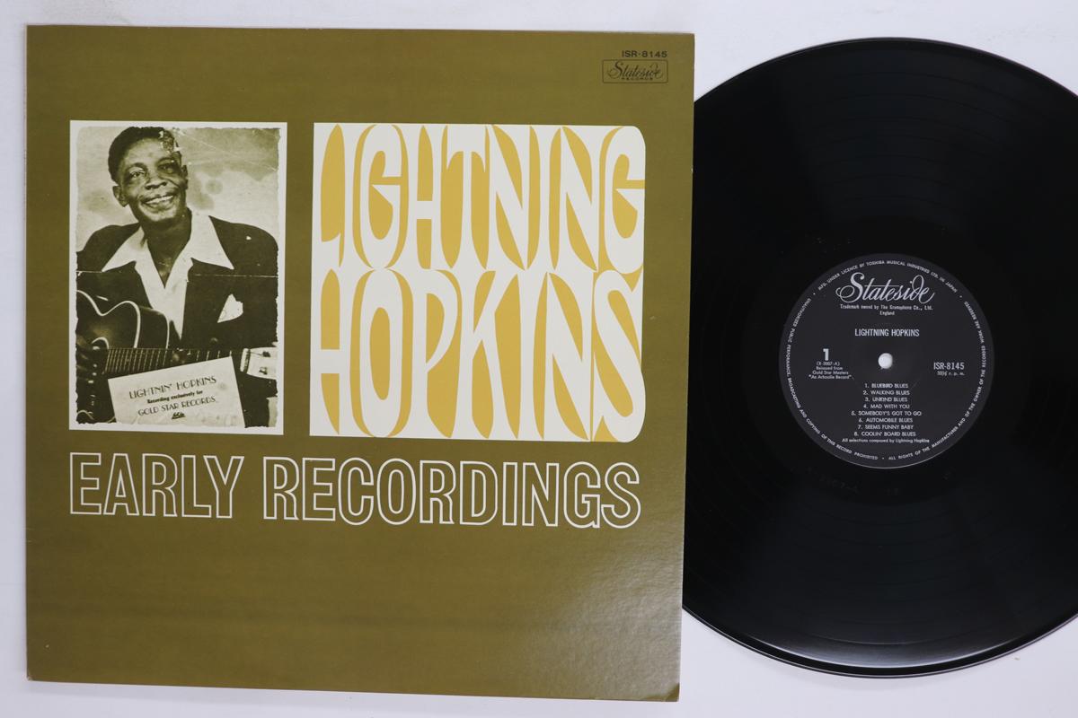 Виниловая пластинка LIGHTNIN HOPKINS  Ранние записи ISR8145 STATESIDE Япония Блюз Б/У