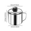 Bacon Grease Container Multiuse Convenient Leakproof Oil Storage Can Oil Strainer Deep Fryer for Kitchen Restaurant Household