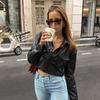 Top Casual Sexy Feminino sem Gola Cor Sólida