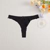 Solid Color Low-Rise Women’s Cotton Thong with Bowknot - Sexy, Comfortable, Breathable Underwear