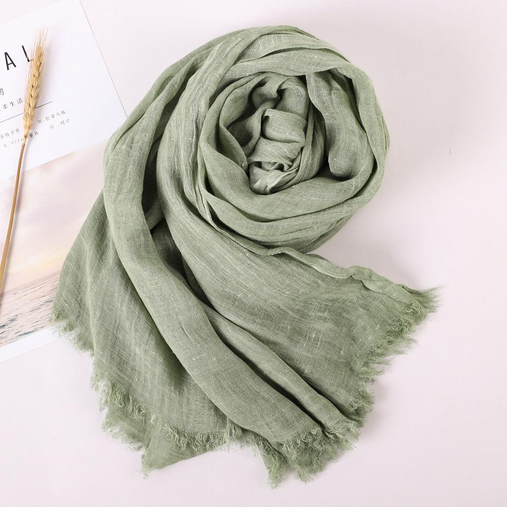 New Cotton Scarf Women Burgundy Scarf Elegant Palestinian Handkerchief Scarves for Ladies Blue Scarf XWJ14