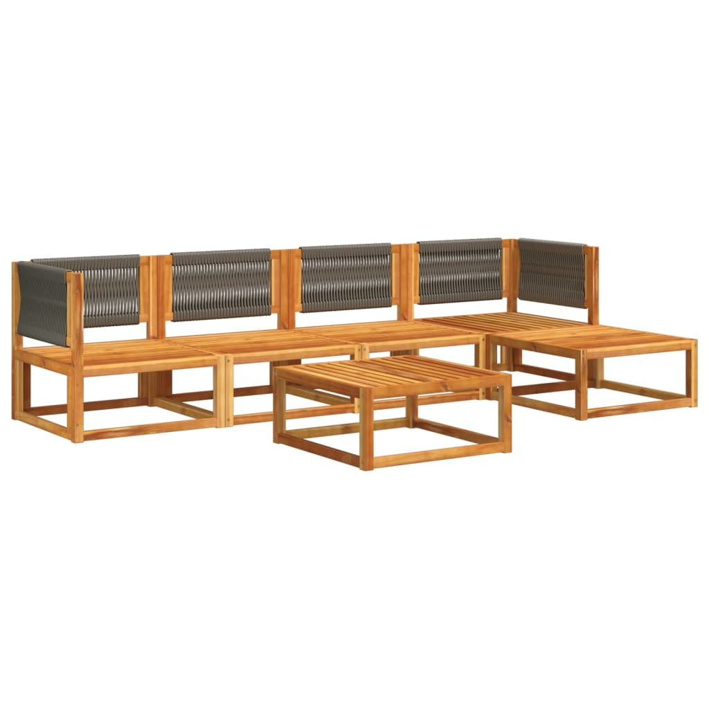 Vidaxl 6-Cz. Garden Lounge Set, With Cushions, Acacia