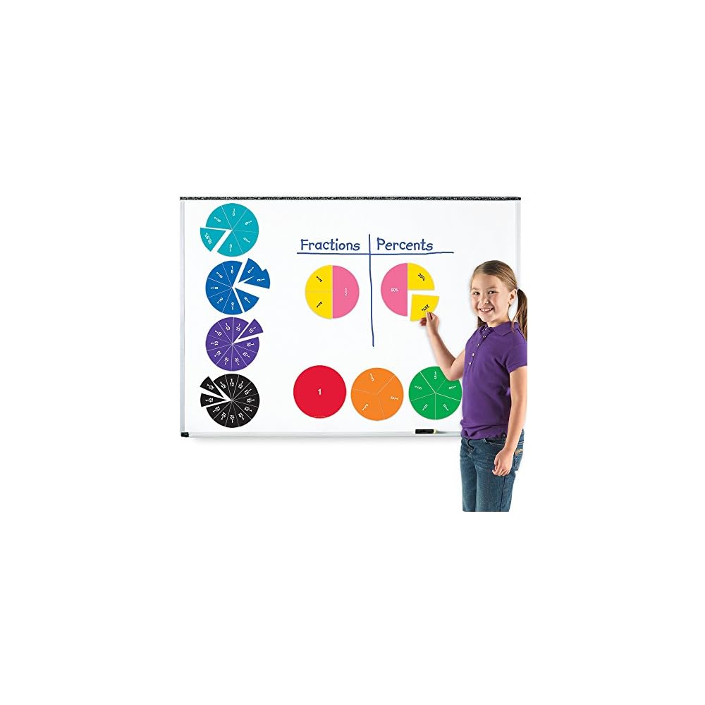 Learning Resources Double-Sided Magnetic Fraction Circles Math Learning Tool LER 1616