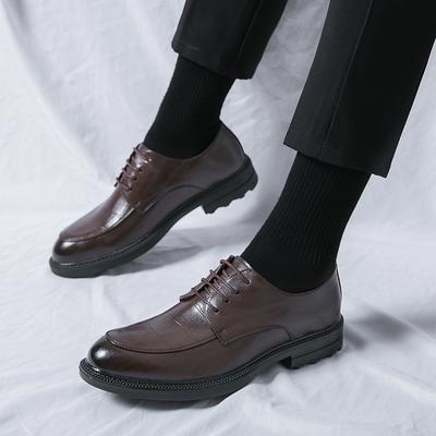 Modische Britische Stil Büro Herren Arbeitsschuhe Langlebig Bequem Herren Brogues Klassisch Braun Lässige Lederschuhe Vielseitig