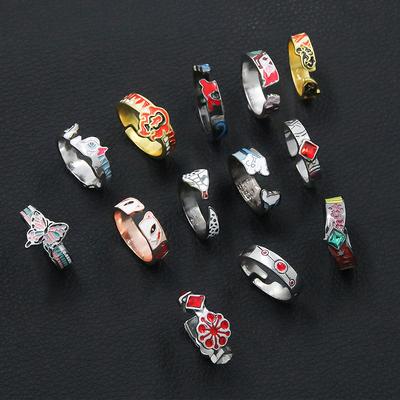 Dämonentöter Verstellbarer Offener Ring - Anime Kimetsu No Yaiba Hashira Charakter Cosplay Schmuck für Fans