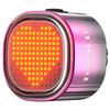 Bicycle Tail Light with Custom Team and Rear Light for Road and Cross Bikes Emojis, Auto-On, Syncing, (TL08 Purple)