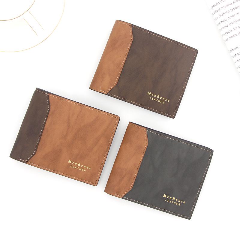 Men'S Wallet Black/Brown/Coffee Business Card Holder Case Male Short Purse PU Leather Money Bag For Men Credit Card Wallet