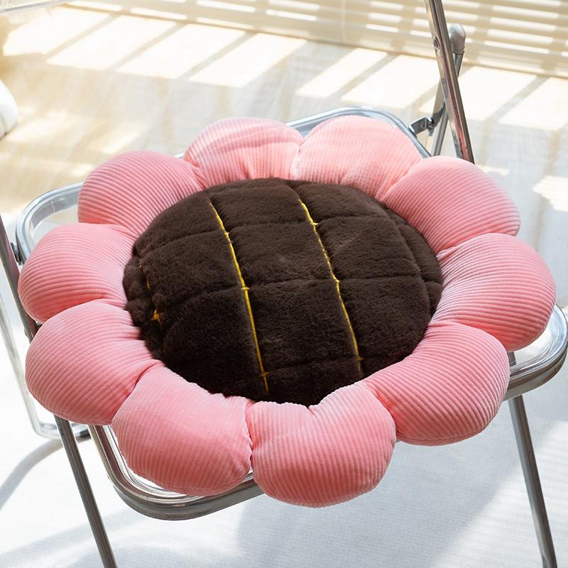 4 Colors Super Soft Sunflower Throw Pillow Cozy Plush Sofa Sunflower Pillow Adorable Sunflower Plush Toy Chair Cushion Sofa Deco 45cm розовый