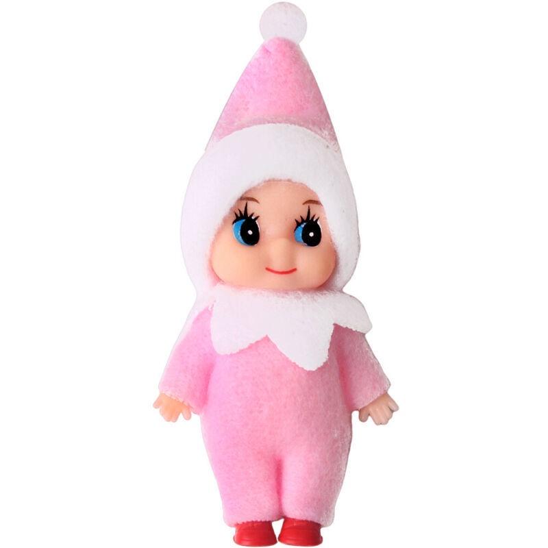 2.9in Christmas Elf Doll Ornament Lovely Kids Gift Toy Decor