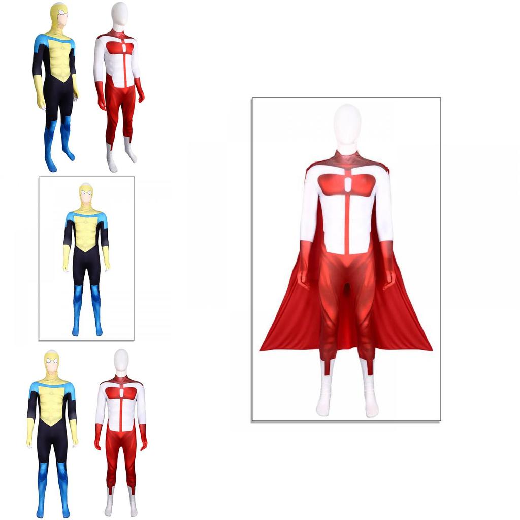 Invincible Hero Unisex Cosplay Outfit Comfortable Polyester Spandex Bodysuit For All Ages