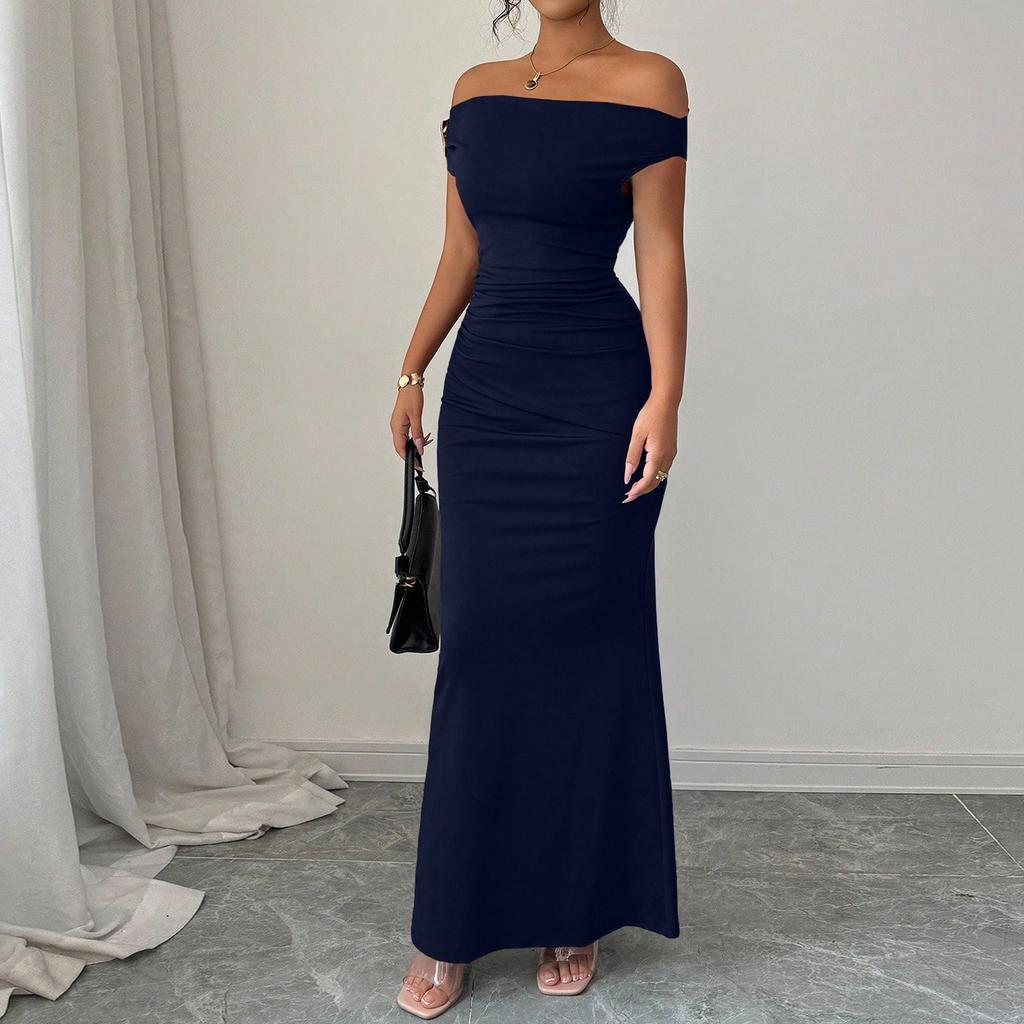 Damen Casual Mode Rundhals Ärmellos Retro Weihnachts-Print Retro Kleid