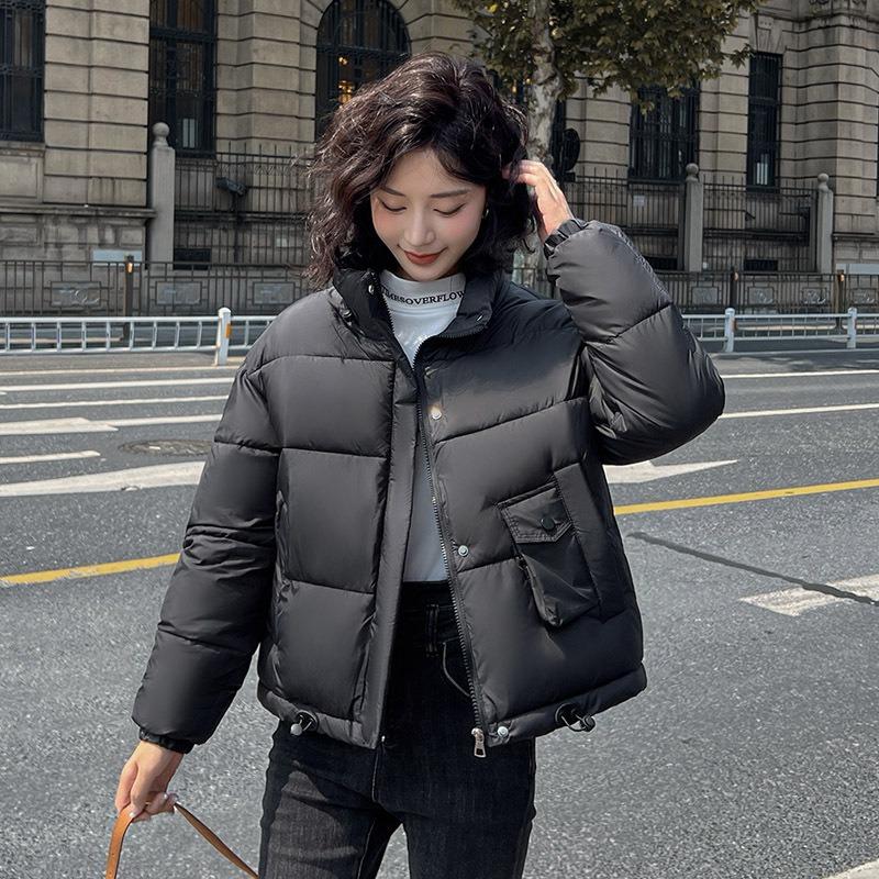 Short down cotton-padded clothes for women's winter new small thickened bread clothes fashionable stand-up collar warm small cotton-padded jacket
