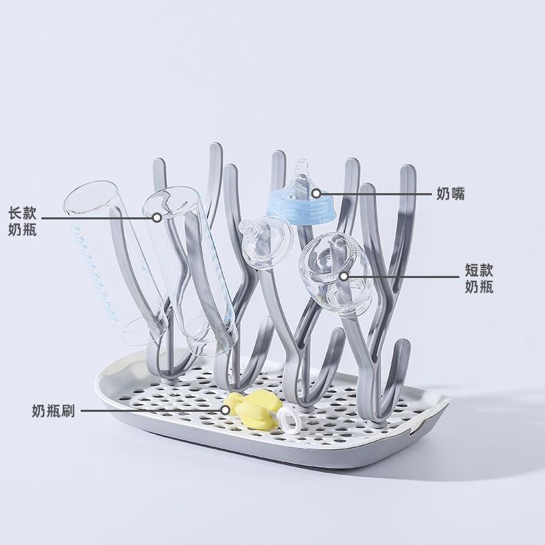 

Многофункциональная одинарная подставка для сушки детских бутылочек, подставка для хранения чашек и столовой посуды, пластиковая подставка для сушки и хранения бутылочек