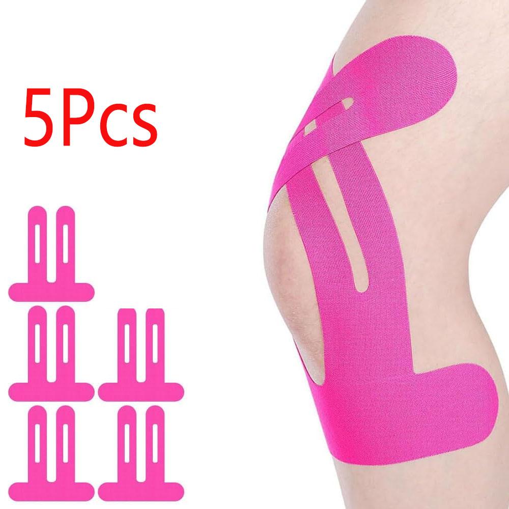 5pcs of Multicolored Knee Sports Kinesiology Tape, Athletic Knee Tape, Pre-Cut Sports Tape, Designed for The Knees,