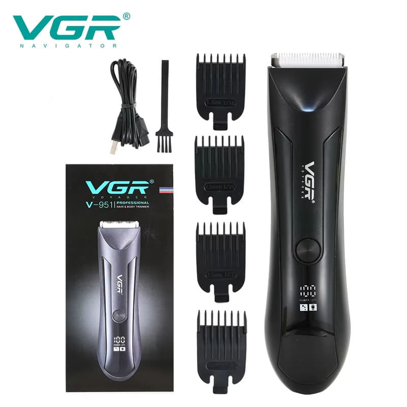 Portable Universal Electric Hair Trimmer Full Body Washable Hair Clipper LCD Digital Display Electric Hair Clippers for Men's Beauty Safe To The Skin