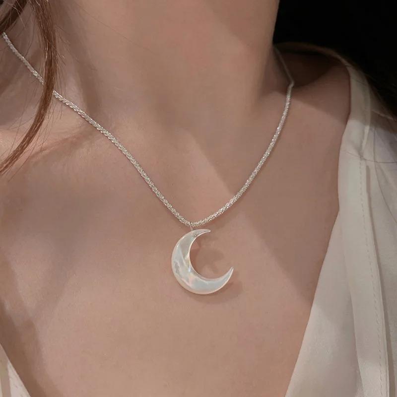 925 Silver Necklace Cute Five Pointed Star Smile Dimple Pendant for Women Girl Jewelry Gift