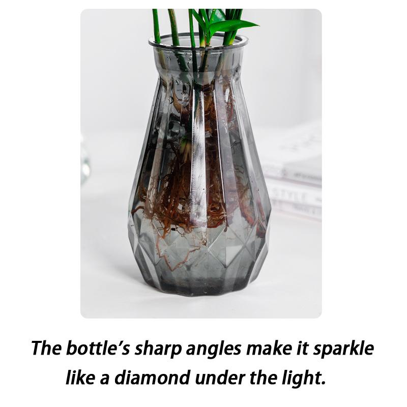 1 Pcs Creative Transparent Plastic Flower Vase Hydroponic Vase Living Room Desktop Decoration Wedding Centerpiece Arrangement