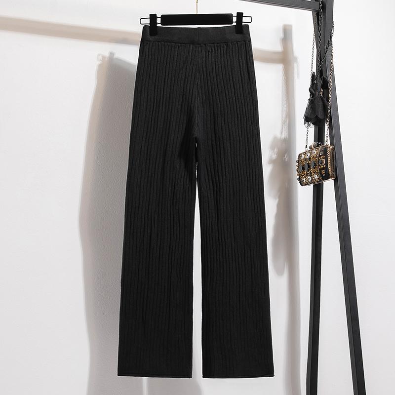 DIMANAF Übergröße Damen Lange Hosen Dick Vintage Dame Locker Lässig Elastischer Bund Winter Herbst 2025