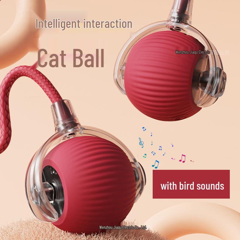 Interaktives elektrisches Katzenspielzeug: Automatischer Kitzel- und Soundball mit intelligenter Hindernisvermeidung
