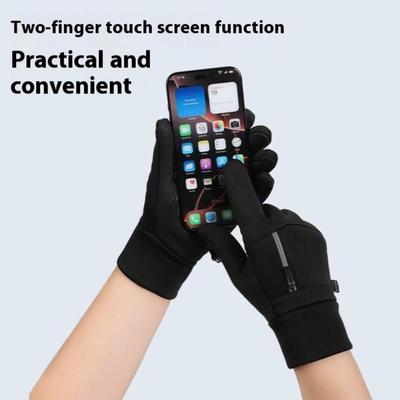 1 Paar Winterhandschuhe für Herren Damen - Wasserdichter Thermohandschuh für kaltes Wetter, zum Laufen Radfahren mit Touchscreen-Finger