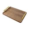 ZISIZ Wooden Serving Tray with Handles