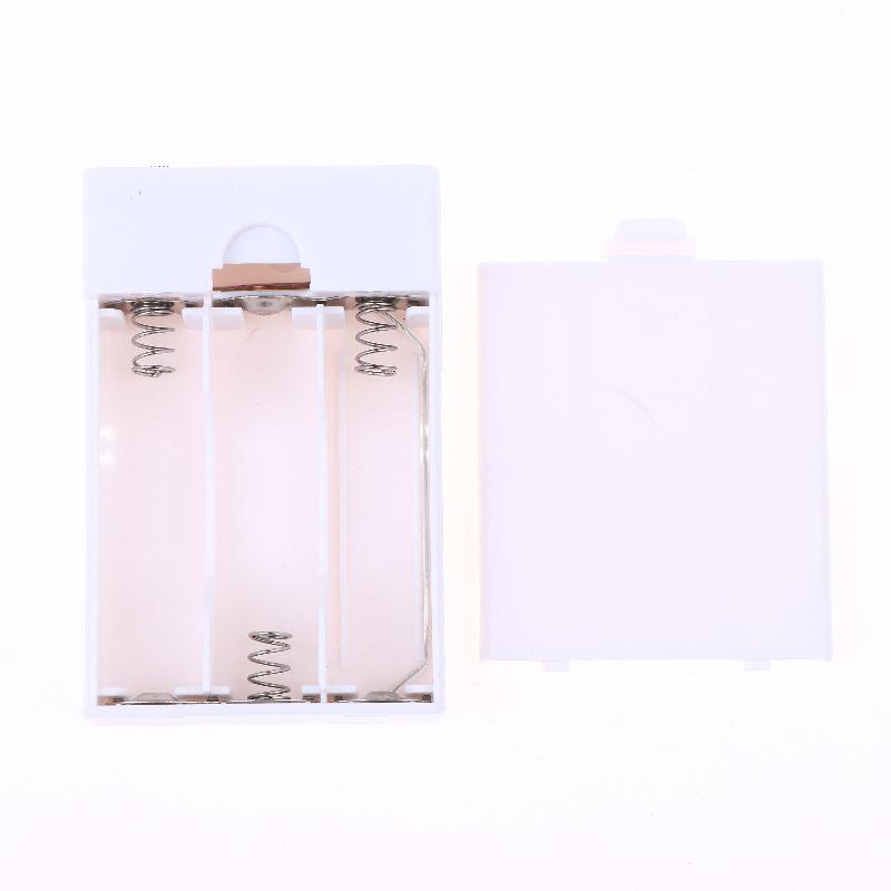 1Pcs Built In USB Battery Holder With Switch And Cover 3AA 4.5V Battery Box AA Battery Case DIY Accessories