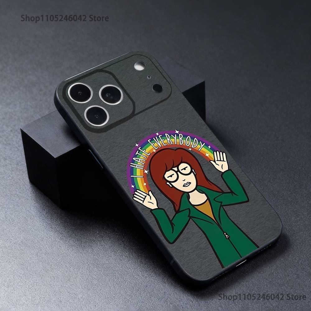 Daria Cool Girl Fashion Phone Case For iPhone 17,16,15,14,13,12,11,Pro,XS,Max,XR,Plus,E,SE4,Mini Black Soft Cover