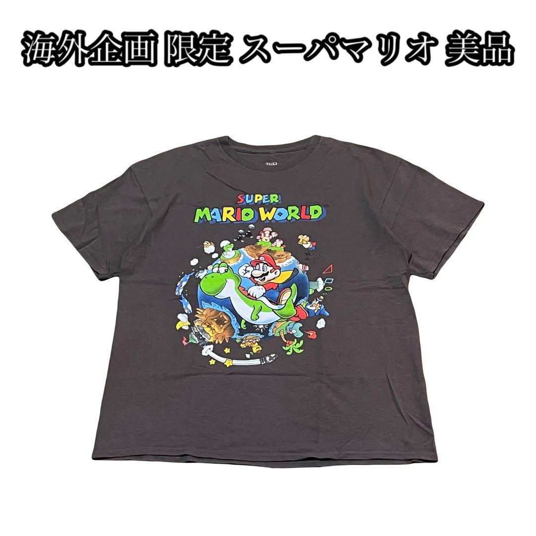 

[USED] Overseas Exclusive Super Mario High-Quality Print Charcoal Game T-Shirt, Size L