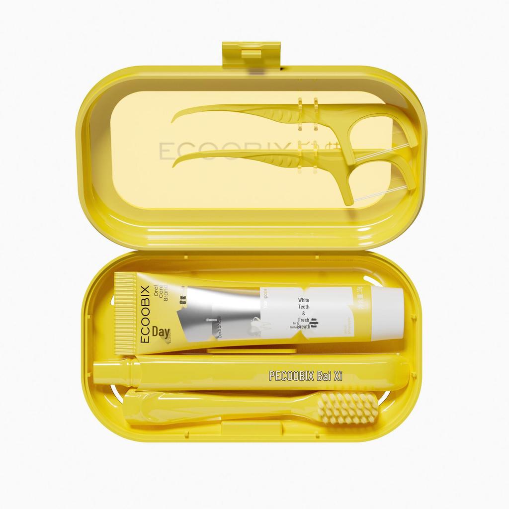 Bai Xi Reise-Zahnpasta & Zahnbürsten-Set - Kompakte, faltbare Essentials für Geschäftsreisen
