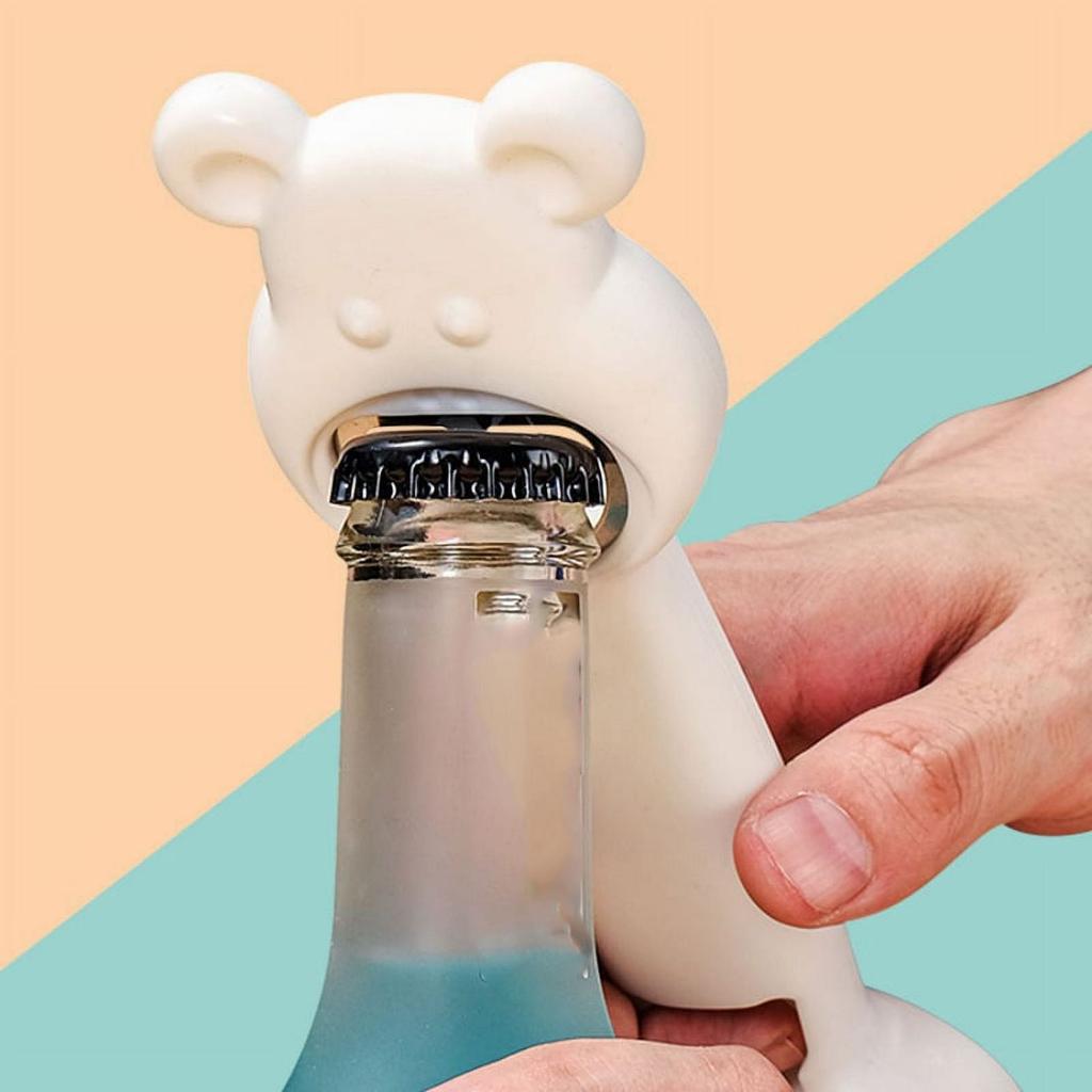 Multifunktionell Fyra-I-En Flasköppnare, Kapsylöppnare för Öl och Dryck, Burköppnare, Kapsylvridare, Kapsylborttagare