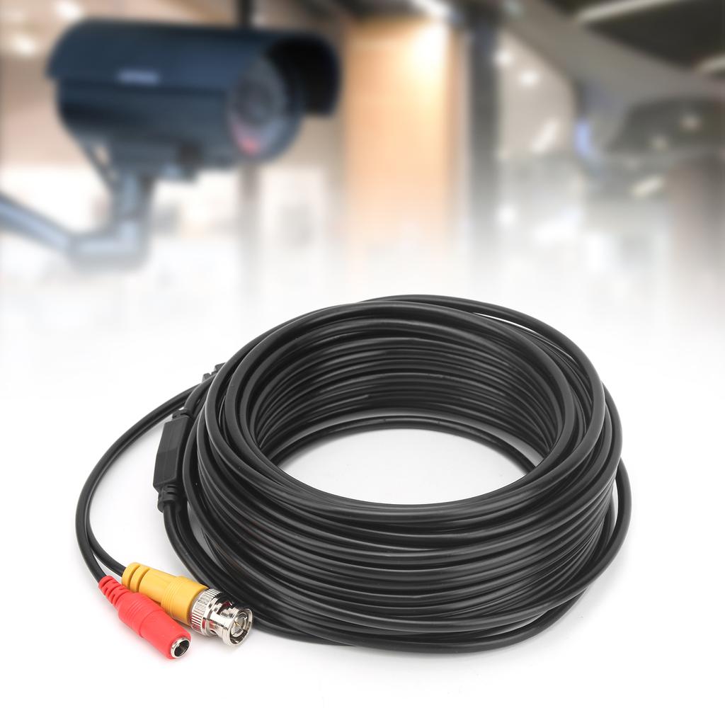 BNC+DC Video Power Cable Security Camera CCTV Wire Cord W Connector Surveillance System(20m 65.6ft )