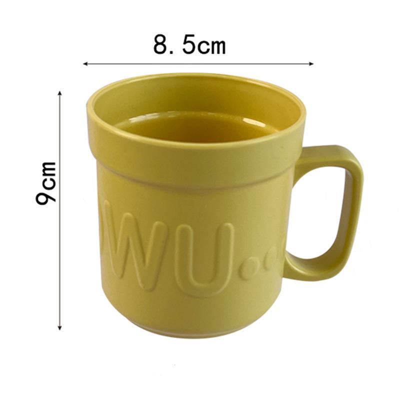 

Simple Mouthwash Cup High Value Letter Cup Creative Couple Brushing Cup Household Washing Cup Toothbrush Toothset 401-500ml лимонно-жовтий колір