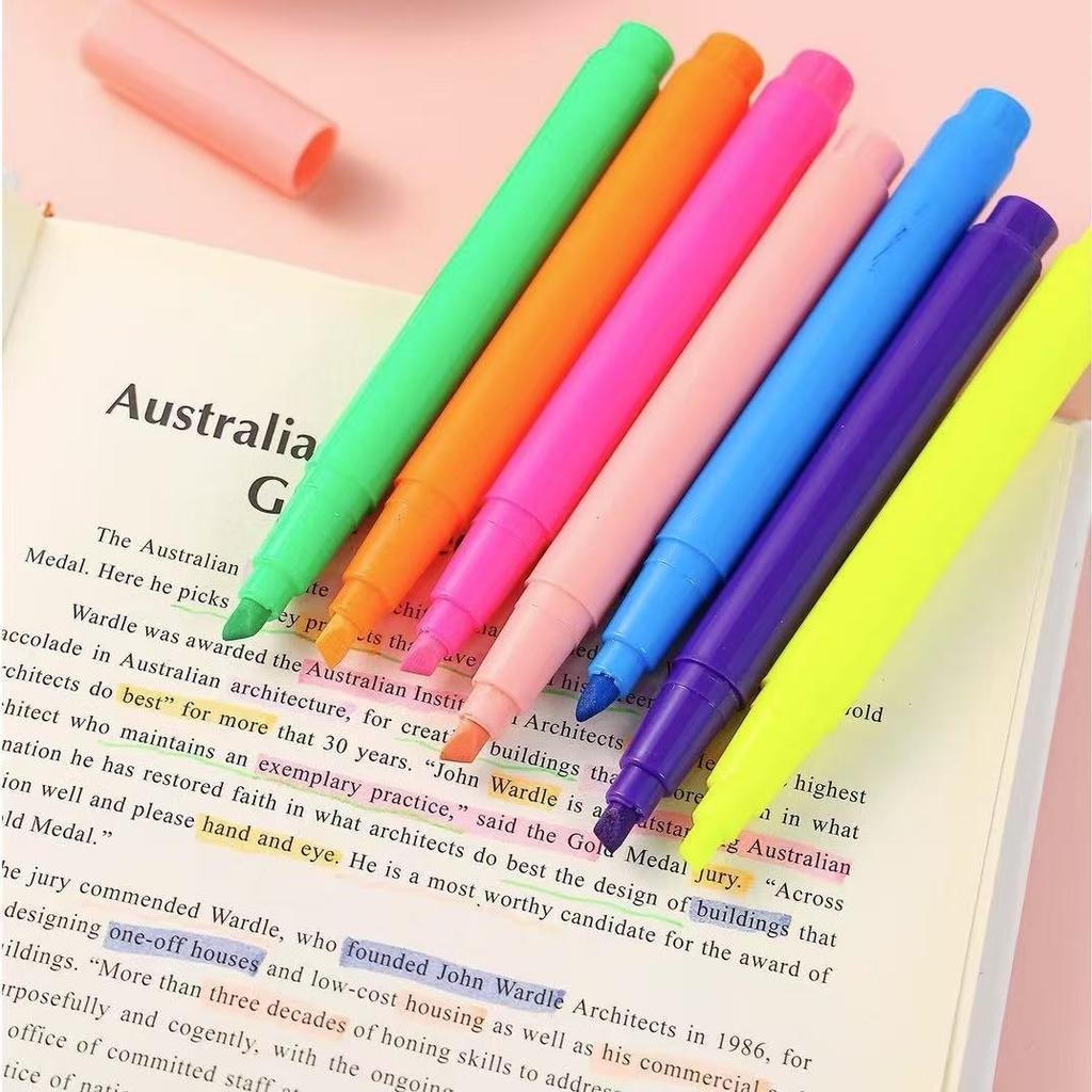 12-Pack Fluorescent Pens In Vibrant Light & Neon Colors for Note-Taking Scrapbooking Essential for Back-to-School Season