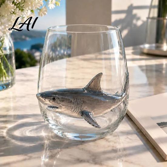 Spezialglasware für Partys Oktopus Glasbecher Ozean Wale Seepferdchen Krabben Quallen Cocktailglas Zuhause Küstenverzierung Bar Handgefertigt