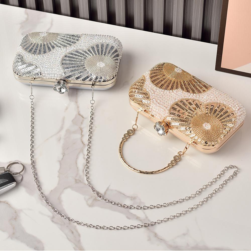 Handmade Beaded Pearl Evening Bag Small Bags Luxury Designer Summer Purses for Women Ladies' Diamond Clutch Crossbody Bags 2026