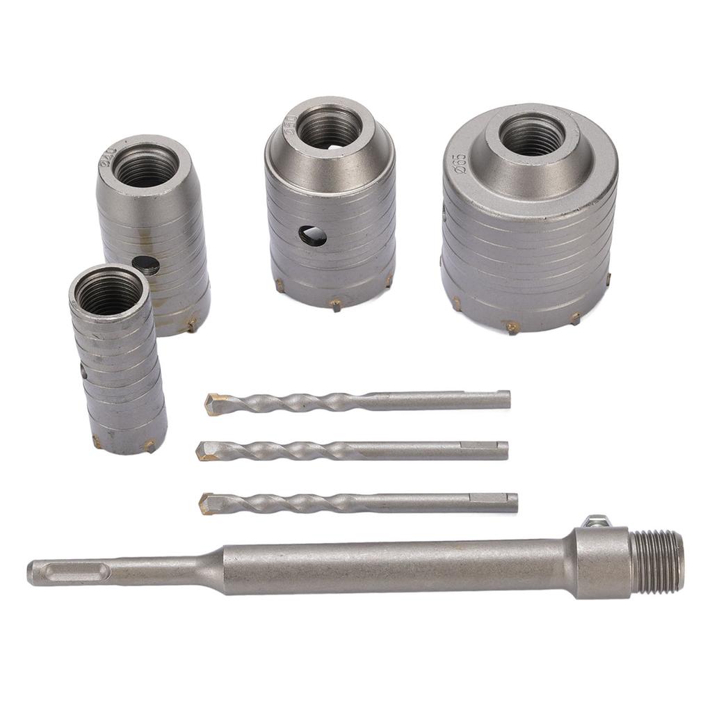 5 Stück Beton Lochsägen Set 30mm 40mm 50mm 65mm Schaft Wand Zement Mauerwerk Stein Ziegel Bohrer Sets