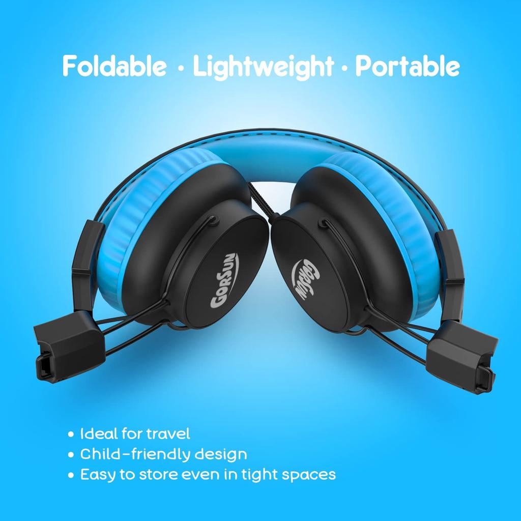 Kids Headphones, Headphones, 85dB/94dB Volume Limited, Wired Headphones with Mic, Sharing Function, Adjustable Toddler Headphones for School/Tablet/PC