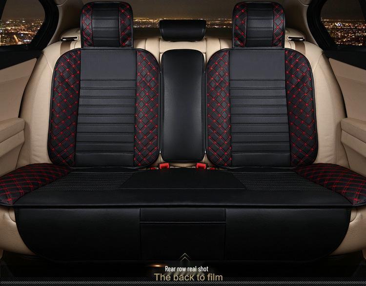 Univerzální celoroční potah na autosedačku z ledového hedvábí a kůže pro pětimístná vozidla