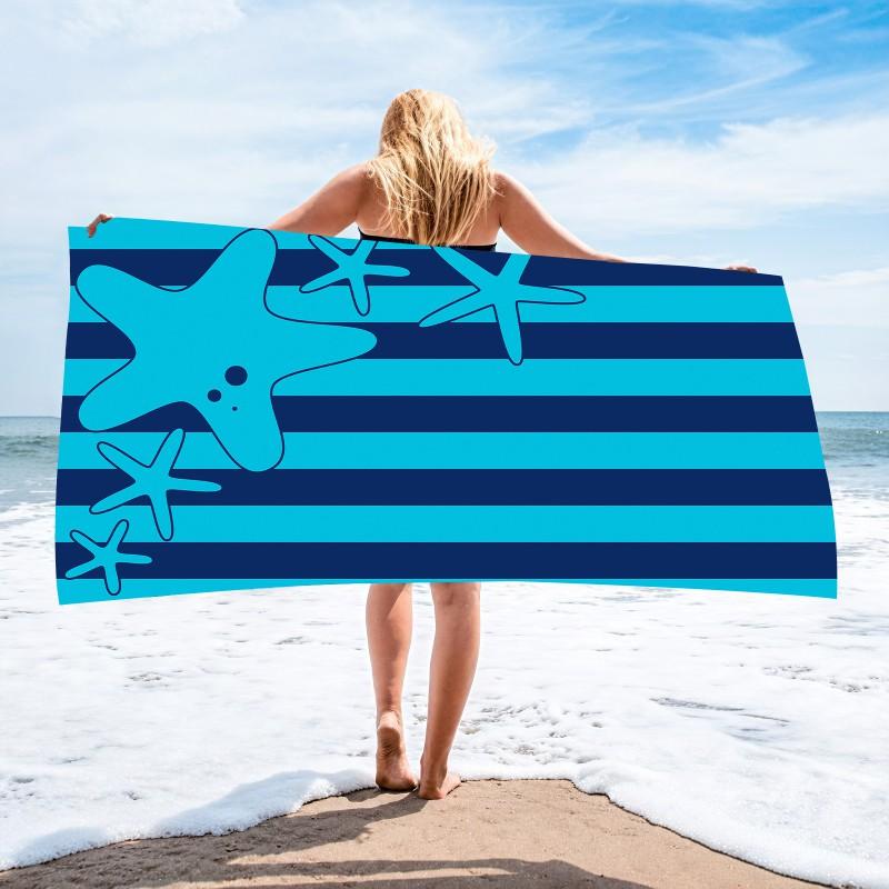 Ultra Absorbent Microfiber Beach Towel With Sea Turtle Print Quick Dry Large Size 70x140cm Pool Vacation Travel