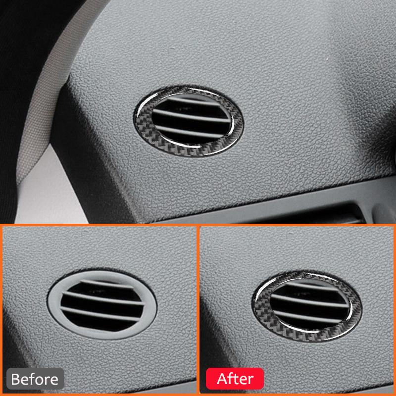 Carbon Fiber Car Trument Panel Left Right Air Outlet Trim Frame Interior Decoration Sticker For Mercedes Benz GLE GLS ML GL