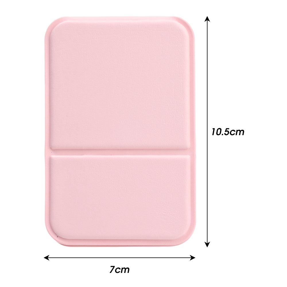 1PC Mini Folding Makeup Mirror Solid Color PU Leather Simple Portable Handheld Desktop Makeup Mirror High Definition Vanity Tool