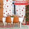 Flat Printing Heart Pattern Popular Curtains Drapes Versatile Polyester All Ldeal Bedroom Curtain Set Of 2 Made Washable Decor Ready