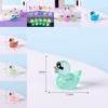 Adorable Resin Miniature Duck Figurine With Glow In The Dark Sunglasses For Garden Decor