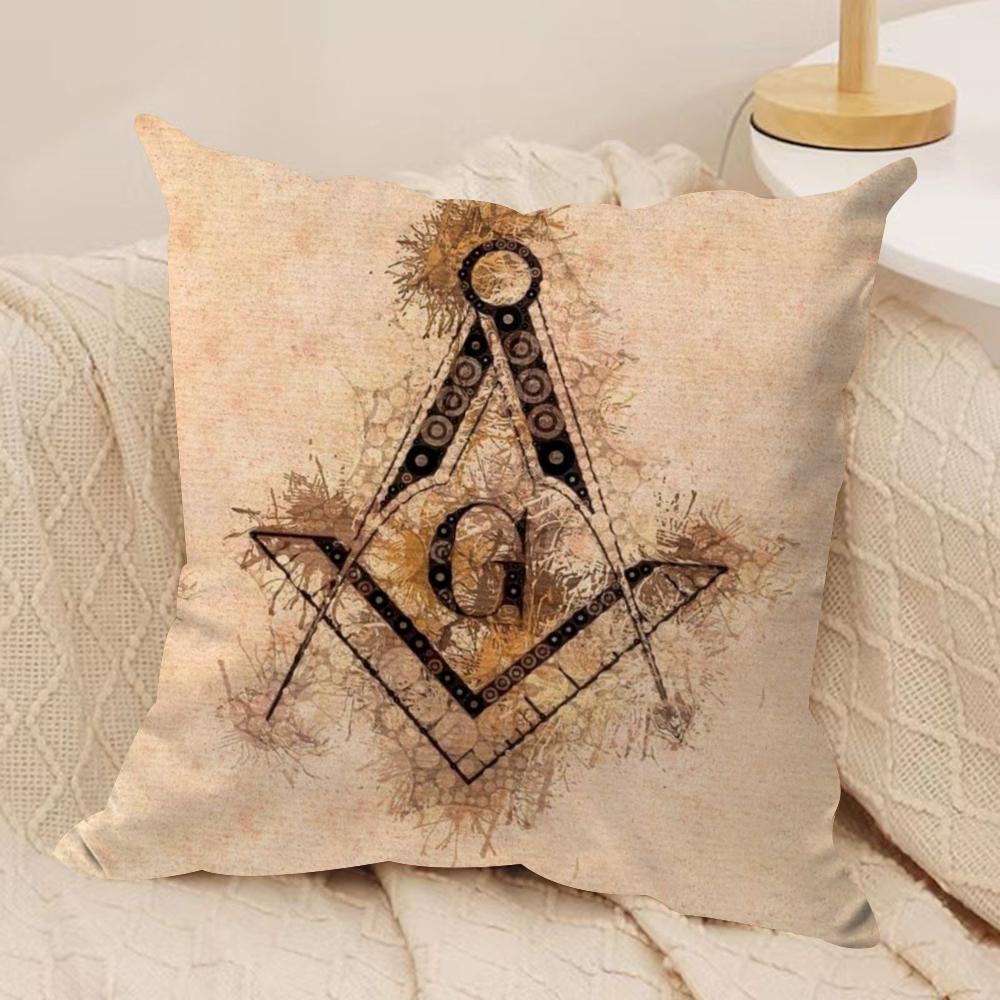 FFreemason Painting Cushion Cover Soft Plush Fabric DoubleSided Printed Sofa Cushion Cover for All Seasons Home Decor Gift