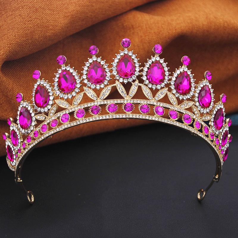 Princess Tiara Crown Headband for Women Elegant Queen Bridal Bride Headwear Hair Jewelry Gift for Wedding Dress Accessories
